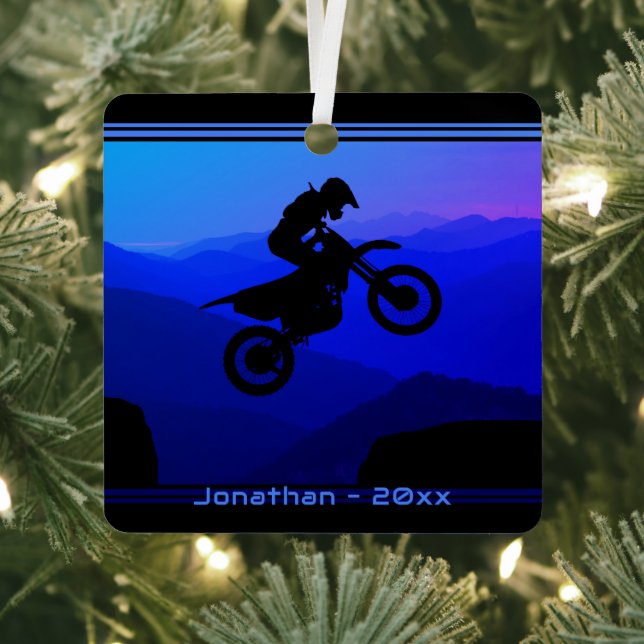 Personalisiert Dirt Bike Motocross Weihnachten Ornament Aus Metall (InSitu)