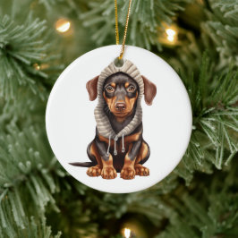 Personalisiert Doberman Pinscher Dog Art Keramik Ornament