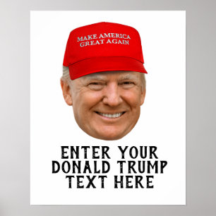 PERSONALISIERT DONALD TRUMP MAGA POSTER