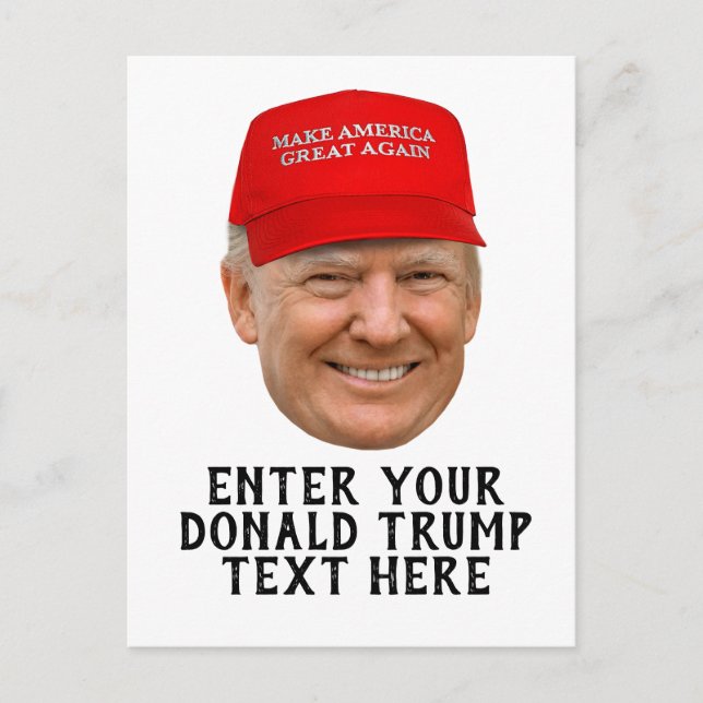PERSONALISIERT DONALD TRUMP MAGA POSTKARTE (Vorderseite)