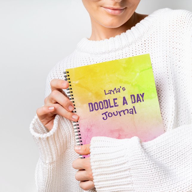 Personalisiert Doodle A Day Journal Notizbuch (Von Creator hochgeladen)