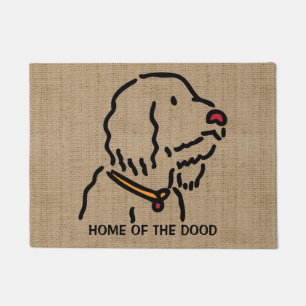 Personalisiert Doodle Dog Silhouette Fußmatte