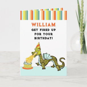 Personalisiert Dragon Birthday Karte