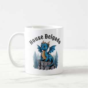 Personalisiert Dragon House Name Fantasy, DnD RPG Kaffeetasse