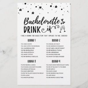 Personalisiert DRINK IF Bachelorette, Hen Party-Sp