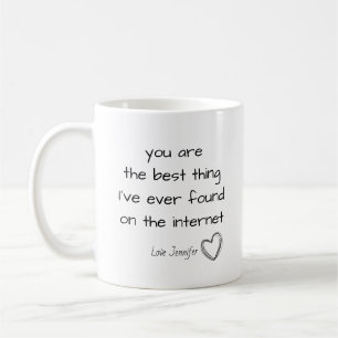 Personalisiert Du bist das Beste im Internet Kaffeetasse