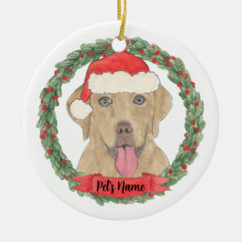 Personalisiert Dudley Labrador Keramik Ornament