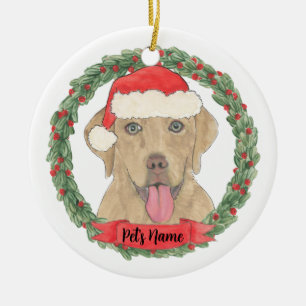 Personalisiert Dudley Labrador Keramik Ornament