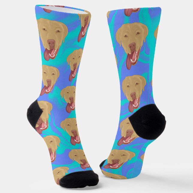Personalisiert Dudley Labrador Socken (Gewinkelt)