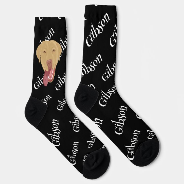 Personalisiert Dudley Labrador Socken (Rechts)