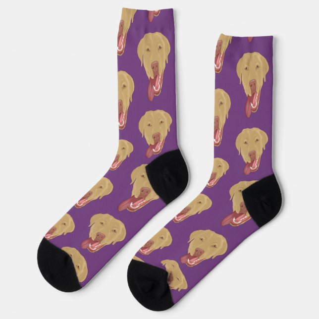 Personalisiert Dudley Labrador Socken (Linkes Detail)