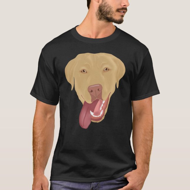 Personalisiert Dudley Labrador  T-Shirt (Vorderseite)