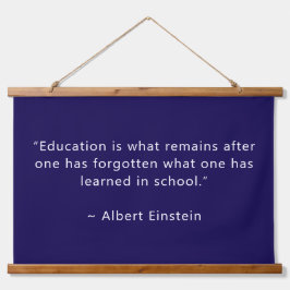 Personalisiert dunkelblau 36x26 Inspirational Wandteppich Mit Holzrahmen