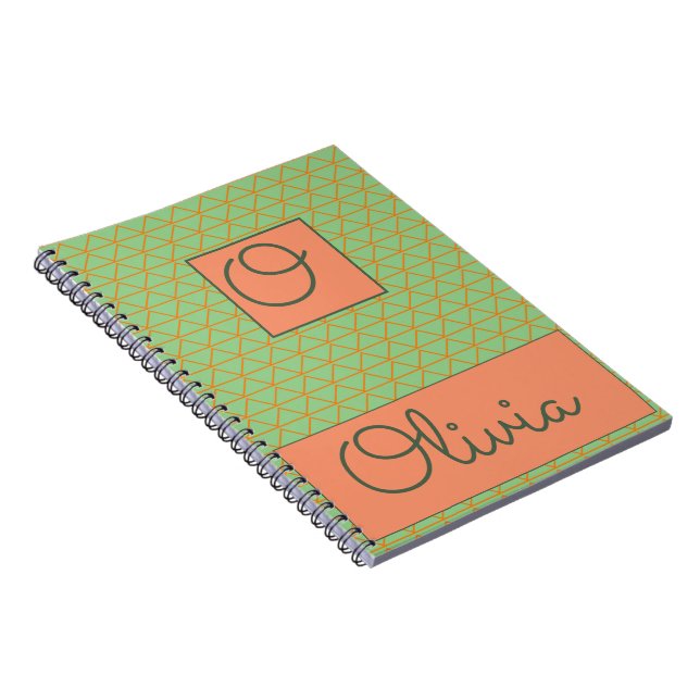 Personalisiert durch Name Design Spiralnotebook Notizblock (Rechte Seite)