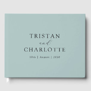 Personalisiert Dusty Blue Gästebuch