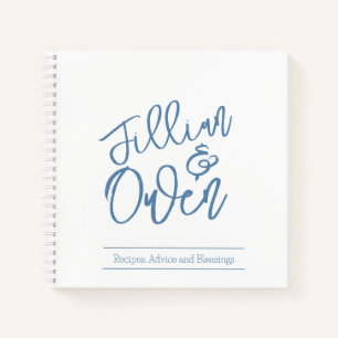 Personalisiert Dusty Blue Spiral Notebook Notizbuch