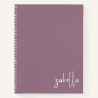 Personalisiert Dusty Lilac Spiral Notebook
