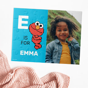 Personalisiert E ist für Elmo   FOTO Puzzle