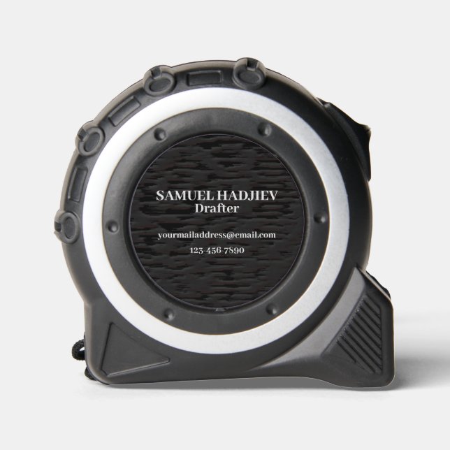 Personalisiert Ebony Maßband (Vorderseite)