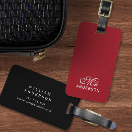 Personalisiert Editable Colors Elegantes Script Mr Gepäckanhänger