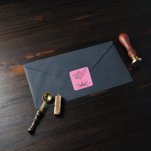 Personalisiert Eid Saeed Quadratischer Aufkleber