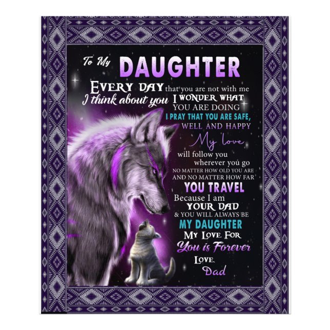 Personalisiert ein Brief an meine Tochter Fotodruck (Vorne)