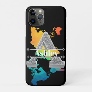 Personalisiert ein erstes Silver Monogramm Ihr Nam Case-Mate iPhone Hülle