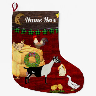 Personalisiert - Ein Land Weihnachten Alpenziege L Großer Weihnachtsstrumpf