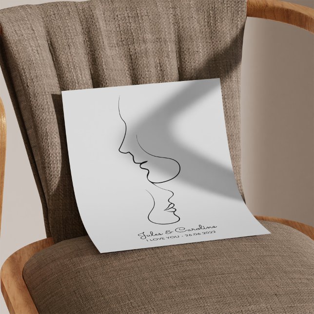 Personalisiert, eine Linie, Liebe, Boho, Arabisch Fotodruck (Von Creator hochgeladen)