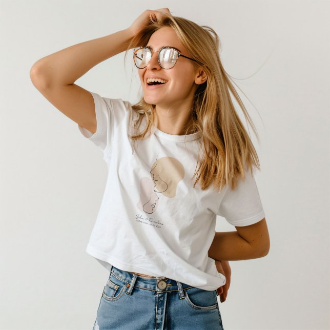 Personalisiert, eine Linie, Liebe, Boho, Arabisch T-Shirt (Von Creator hochgeladen)