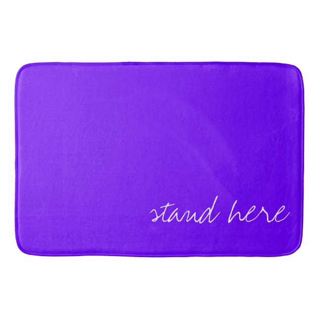 Personalisiert Electric Indigo Blue Badematte (Vorderseite)