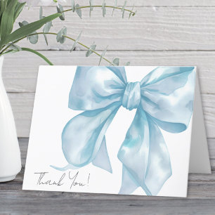 Personalisiert Elegant Blue Bow Vielen Dank Dankeskarte