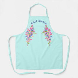 Personalisiert Elegant Feminine botanischer Blumen Schürze
