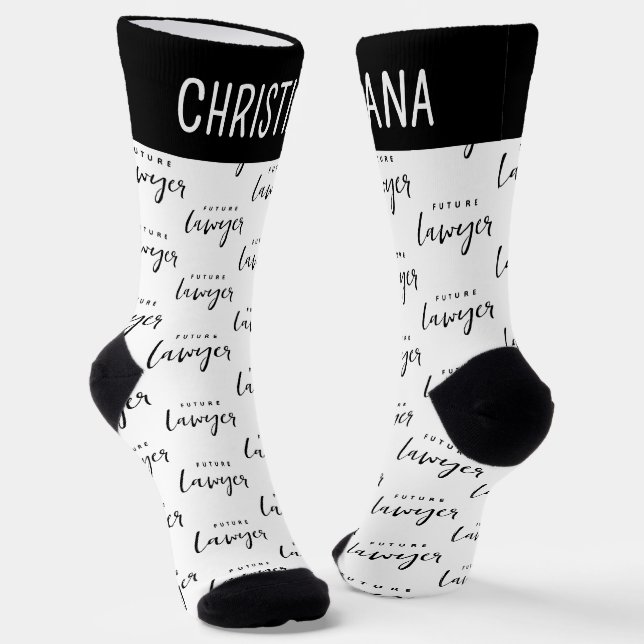 Personalisiert Elegant Future Lawyer Socken (Gewinkelt)