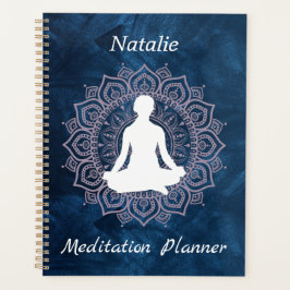 Personalisiert Elegant mandala blaue Meditation ze Planer