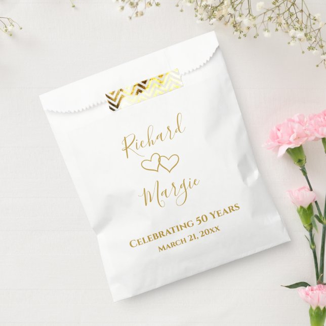 Personalisiert Elegant Modernes Party zum 50. Jubi Geschenktütchen (Versiegelt)