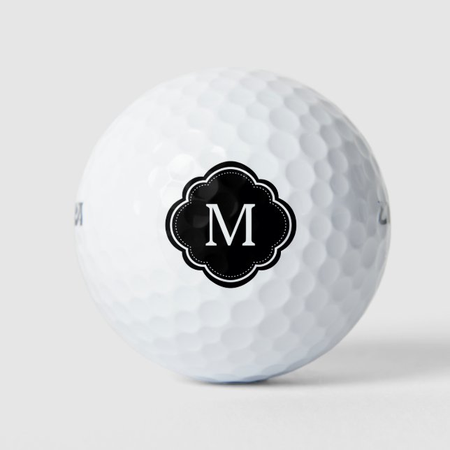 Personalisiert | Elegant Monogram Golfball (Vorderseite)