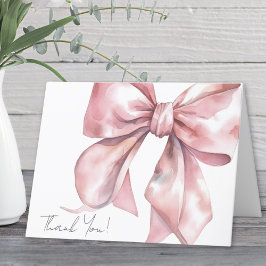 Personalisiert Elegant Pink Bow Vielen Dank Dankeskarte