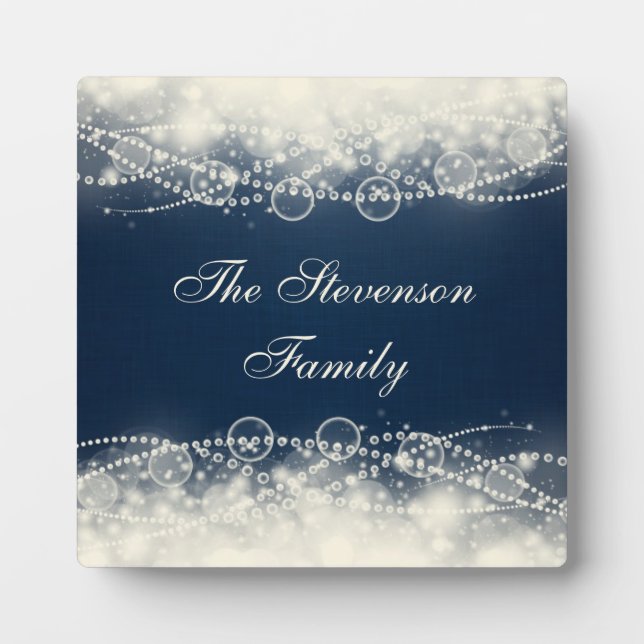 Personalisiert Elegante Abstrakte Spitzen und Perl Fotoplatte (Vorderseite)