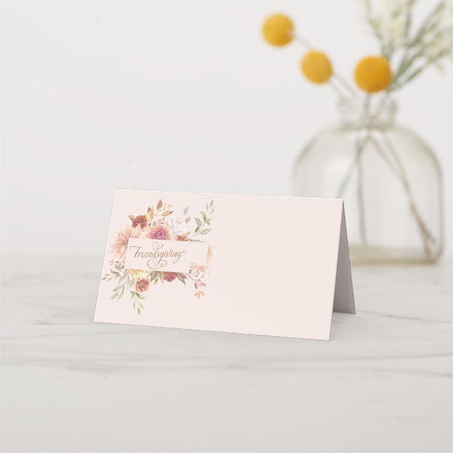 Personalisiert Elegante Freundlichkeit und Unterha Platzkarte (Vorderseite)