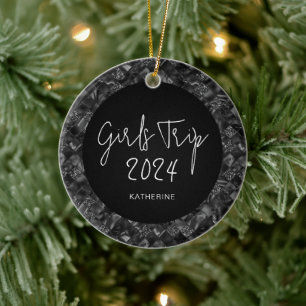 Personalisiert Elegante Girls Tour Imitate Glitzer Keramik Ornament