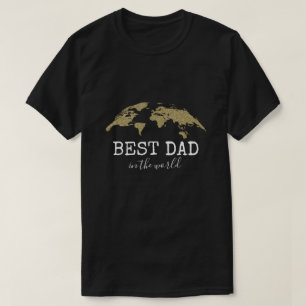 Personalisiert Elegante Gold Glitzer Best Vater T-Shirt
