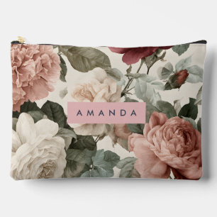 Personalisiert Elegante Viktorianische Rose im Pin Zubehörtasche
