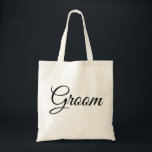 Personalisiert Elegantes Bräutigam Hochzeitsgesche Tragetasche<br><div class="desc">Personalisiert Elegantes Bräutigam</div>