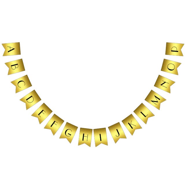 Personalisiert elegantes goldenes Banner (Alle)