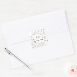 Personalisiert/ Elegantes Muster Quadratischer Aufkleber