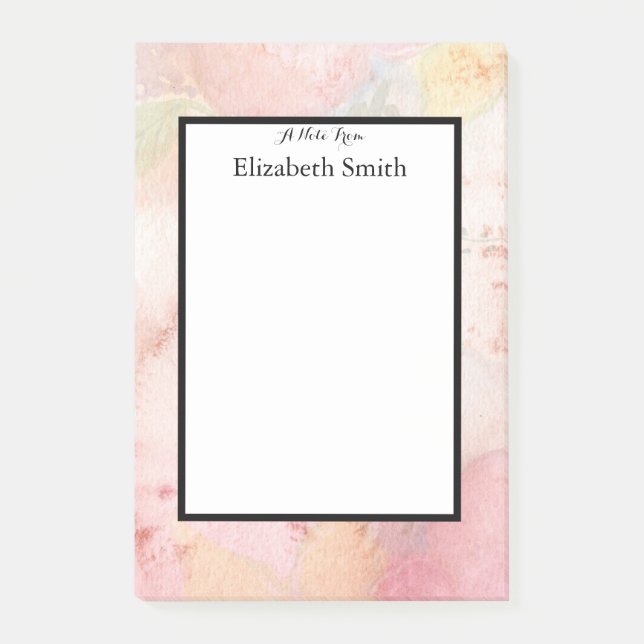 Personalisiert Elegantes Wasser Post-it Klebezettel (Vorderseite)