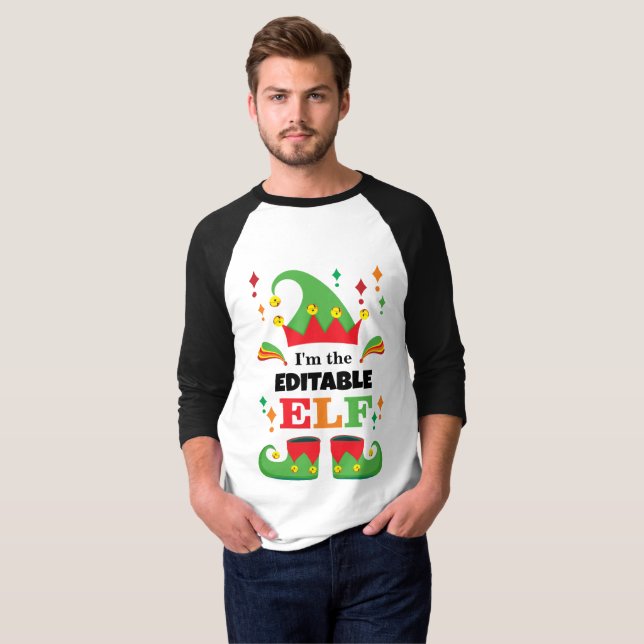 Personalisiert Elf Shirt: Custom Christmas Geschen T-Shirt (Vorne ganz)