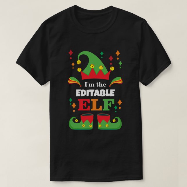 Personalisiert Elf Shirt: Custom Christmas Geschen T-Shirt (Design vorne)