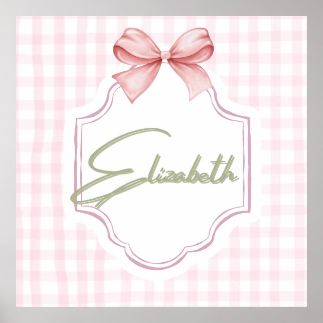 Personalisiert Elizabeth Baby Girl Kinderzimmer Gi Poster (Vorne)